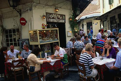 Athens restaurants, taverns, food